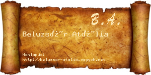 Beluzsár Atália névjegykártya